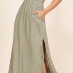 Reformation  Hibiscus Strapless Maxi Dress in Seafoam Size Small Photo 0