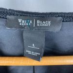 White House | Black Market  Black & White Woven Cardigan Sweater L Photo 4