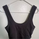 UpWest Cropped Ribbed Layering Tank Top in Soot N222 M Gray Size M Photo 5