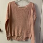 Hollister Pink Waffle Knit Sweater Sz L Photo 0