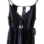 O'Neill O’Neill Viscose Black Front Tie Straps Slits Flowy Beach Maxi Womens Dress SZ S Photo 6