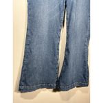 American Eagle  Size 18 Super High Rise Flare Jeans Patchwork Pockets Medium Wash Photo 2