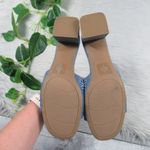 Nine West Denim Blue Lidey Eyelet Slide Block Heel Sandals Women's Size 11 Photo 9