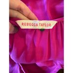 Rebecca Taylor Dress Women 2 Pink Silk Ruffle Elastic Waist Fit And Flare Mini Photo 8