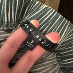 Blue Blush Green and White Striped Trousers Photo 3