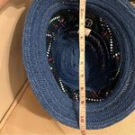 Giovannio Hat Blue Raffia Bucket Hat Blue Photo 5
