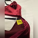 NEW SCHMINKE Burgundy Maroon Deep Red Velvet Cutout Strappy Pole Bodysuit S Photo 5