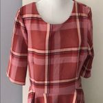 Copper Key salmon plaid full skirt dress Photo 1