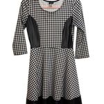 Joyce Leslie  Black and White Houndstooth Fit and Flare Swing Dress Photo 0