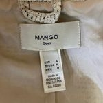 Mango Yellow Tweed Open Front Long Sleeve Career Business Blazer Suit Jacket L Photo 4