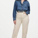 Madewell The Curvy 90s Straight Jean Vintage Canvas Beige High Waist US 23 NWT Photo 0