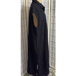 Old Navy Maxi Shirt Dress Black Rayon Blend Lagenlook Minimalist Pockets XL New Photo 1