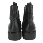 Vagabond  Black Leather Lug Sole Chunky Slip On Kenova Chelsea Ankle Boots Sz 4.5 Photo 2