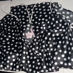 Victoria's Secret NWOT Victoria’s Secret Black & White Polka Dot Satin Sleep Cami Camisole Sz XXL Photo 4