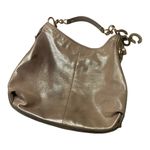 Coach  Madison Metallic Elegant Hobo‎ Bag Metallic Shoulder Y2K Luxe Gold Chain Photo 6