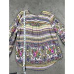 Maeve  Anthropologie‎ Floral Striped Blouse Small Long Sleeve Boho Relax Career Photo 6