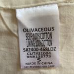 Olivaceous Babydoll Dress Woman's S Beige Puff Sleeves Cottagecore Boho NWT Photo 4