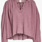 We The Free Free People Mulberry Linen Long Sleeve Size M Photo 0