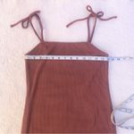 Wild Fable Pink Mauve Ribbed Spaghetti Strap Shoulder Tie Casual Mini Dress Photo 4