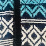 Lane Bryant Long Line Open Front Knit Eyelash Cardigan Aztec Blue Navy 26/28 Photo 7