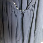 Tobi  Women's S Open Back Ruffled Mini Dress Navy Blue Twirl‎ And Swirl Skater Photo 4