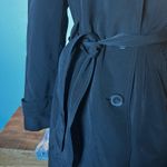 London Fog Womens small Fog by  black double breasted belted trench coat  Photo 8