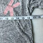 PINK - Victoria's Secret PINK logo crop t shirt in gray and light pink size xs Photo 4