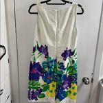 New. dressbarn White Midi Dress with Vibrant Floral Design size 10 Photo 3