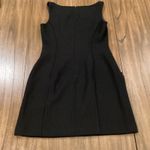 Lafayette 148 black Classic Sleeveless sheath v neck wool cashmere mini dress 6 Photo 3