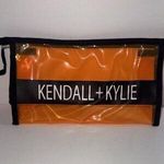 Kendall + Kylie Clear Cosmetic Bag Makeup Bag Orange + Black NWOT Photo 0