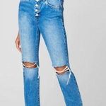 BLANK NYC  THE MADISON CROP RIPPED JEANS IN BLUE SIZE 26 Photo 0