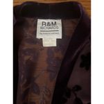 R & M Richards By Karen Kwong VTG Sz 10 Purple Velour Burnout Floral Cardigan Photo 4