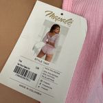 Mapale Pink Ribbed Crop Sleep Shirt Bralette Top‎ Photo 2