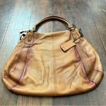 7 For All Mankind ombré tan/brown leather hobo shoulder bag Photo 3