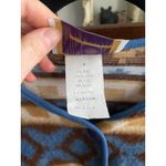 NINON de LENCLOS Vintage 90s Geometric Brown Fleece Cardigan Medium Southwestern Photo 3