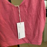 Reformation  pink crop top tank ribbed size L‎ NWT Photo 5