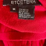 Etcetera Vibrant Red Sweater with Intricate Knitted Pattern Photo 2
