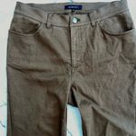 Lafayette 148  Herringbone Brown Trouser Pants Size 6 Stretch 4 Pocket Photo 2