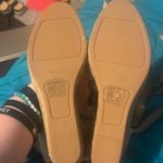 ALDO  wedges with tie straps. About three inches at the heel. Tan color. Size 10 Photo 2