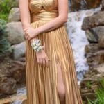Prom Dress Gold Size XS Photo 0