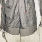 L'ATISTE  shorts romper black with tulle flowing sleeves with pearl style beads M Photo 4