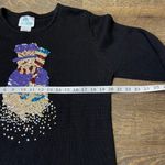 Quacker Factory  Black Snowman Sequined Long Sleeve Sweater Womens Size Medium Photo 4