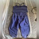 Beyond Yoga  purple periwinkle workout set Photo 3