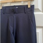 Betabrand  Navy Classic Dress Yoga Straight Leg Pants Small Long 34 Inch Inseam Photo 3