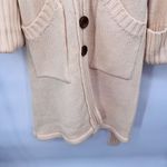 Vintage Casual Corner Cardigan Sweater Medium Cream 100% Wool Chunky Button Belt Photo 3