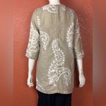 Chico's Chico’s Jacket Topper Linen Cotton Oatmeal Ivory Size 0 Photo 8