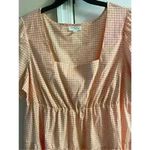 Morgan Taylor  NWT Peach Gingham Print Knee Length Dress, Size 2X.‎ Photo 1