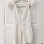 Portia and Scarlett Rhinestone Feather Dress White Size 2 Photo 5