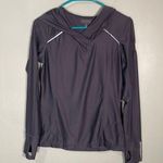 Athleta  Long Sleeve Hooded Shirt Grey Small Photo 0