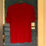 Requirements  Vibrant Red Short‎ Sleeve Sweater Top Photo 4